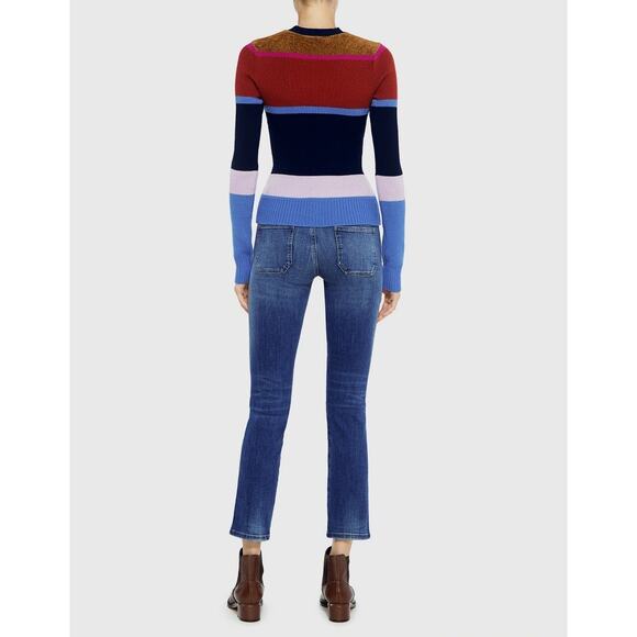 Derek Lam 10 Crosby Striped Colorblock Sweater Womens Small Wool Knit - Picture 3 of 15